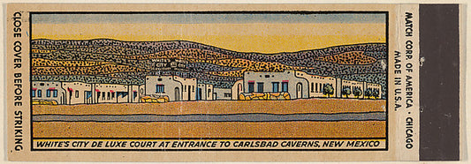 :White's City De Luxe Court at entrance to Carlsbad Caverns -16x12"(A3) Poster