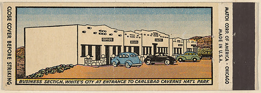 :Business Section. White's City at entrance to Carlsbad Cave-16x12"(A3) Poster