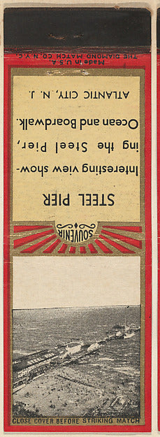 :Steel Pier from Atlantic City Souvenir Views Match Cover se-16x12"(A3) Poster