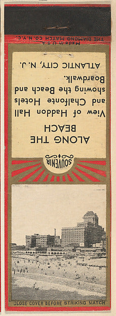 :Along the Beach from Atlantic City Souvenir Views Match Cov-16x12"(A3) Poster