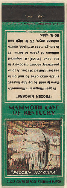 :Frozen Niagara from Mammoth Cave Souvenir Views Match Cover-16x12"(A3) Poster