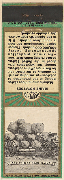 :Greetings from Maine from New England Souvenir Views Match -16x12"(A3) Poster