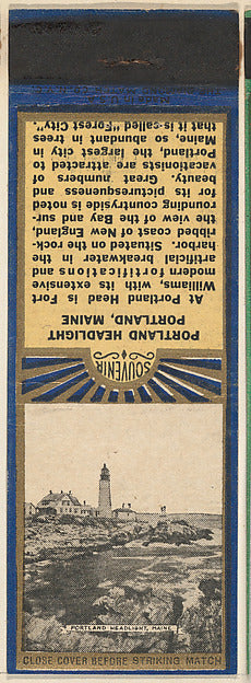 :Portland Headlight from New England Souvenir Views Match Co-16x12"(A3) Poster