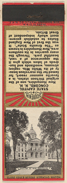 :Capitol of New Hampshire from New England Souvenir Views Ma-16x12"(A3) Poster