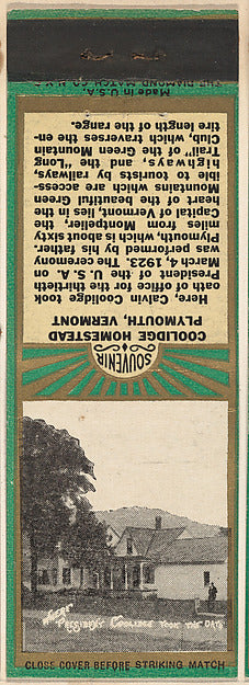 :Where President Coolidge took the Oath from New England Sou-16x12"(A3) Poster