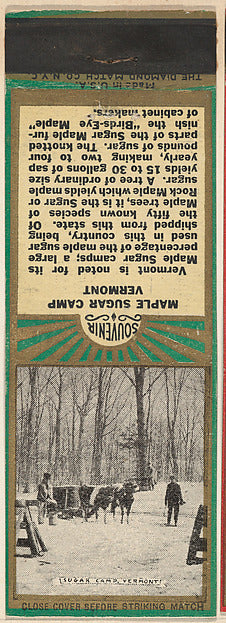 :Sugar Camp Vermont from New England Souvenir Views Match Co-16x12"(A3) Poster