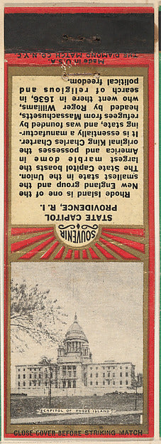 :Capitol of Rhode Island from New England Souvenir Views Mat-16x12"(A3) Poster