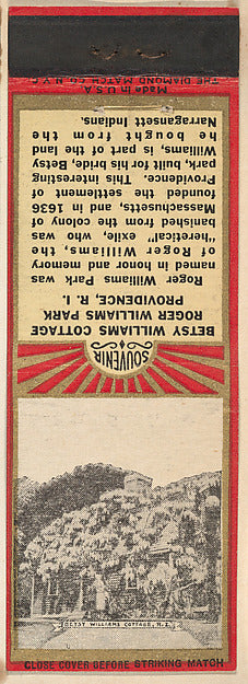 :Betsy Williams Cottage R.I. from New England Souvenir Views-16x12"(A3) Poster