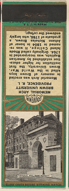 :Memorial Arch Brown University from New England Souvenir Vi-16x12"(A3) Poster