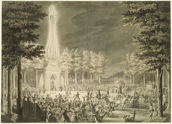 Design for the Engraving "Réjouissances du Peuple . . . à Reim,  Poster Print Wall Art