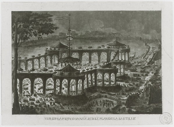 Anniversary of the Fall of the Bastille  Paris  July 1790 c179,  Poster Print Wall Art