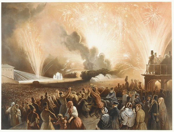 Coronation of Alexander II  Moscow  September 17  1856 -  Firewo,  Poster Print Wall Art