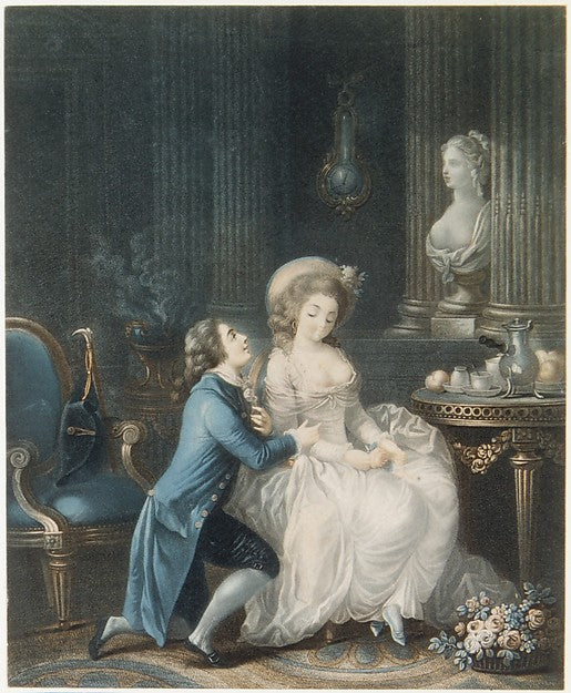 The Lover Heard c1785-Louis Marin Bonnet,After Jean Frédéric,  Poster Print Wall Art