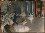 Edgar Degas:The Rehearsal Onstage c1874-16x12"(A3) Poster