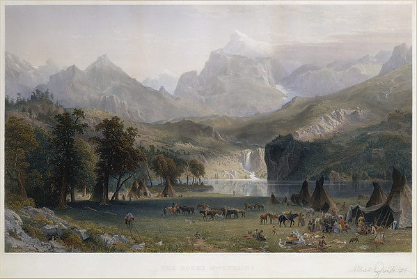 The Rocky Mountains  Lander's Peak 1866-James Smillie,Albert,  Poster Print Wall Art
