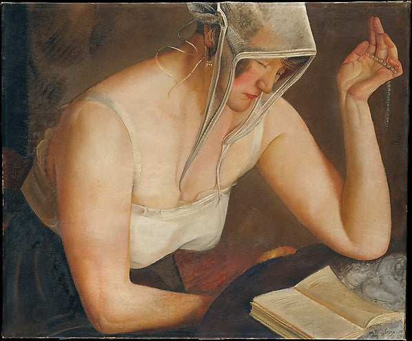 Boris Grigoriev - Woman Reading c1922, Poster Print Wall Art
