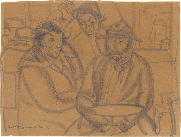 Boris Grigoriev - The Café 1922, Poster Print Wall Art