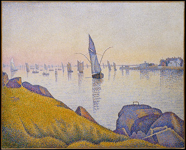 Paul Signac:Evening Calm Concarneau Opus 220 1891-16x12"(A3) Poster