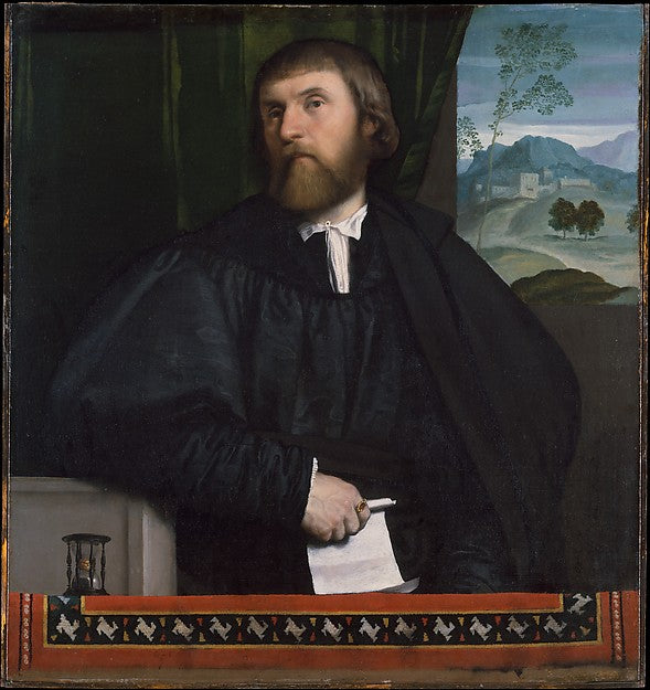 Moretto da Brescia:Portrait of a Man c1520–25-16x12"(A3) Poster