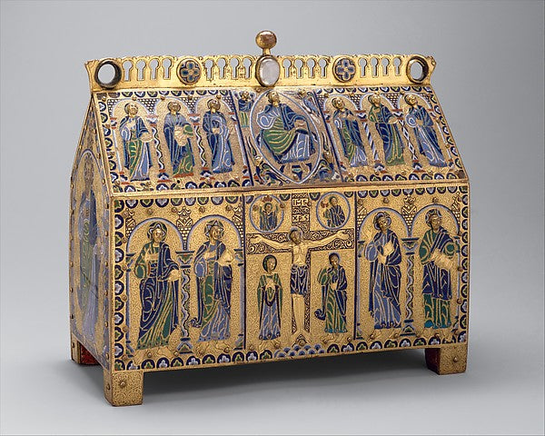 :Chasse with the Crucifixion and Christ in Majesty c1180–90-16x12