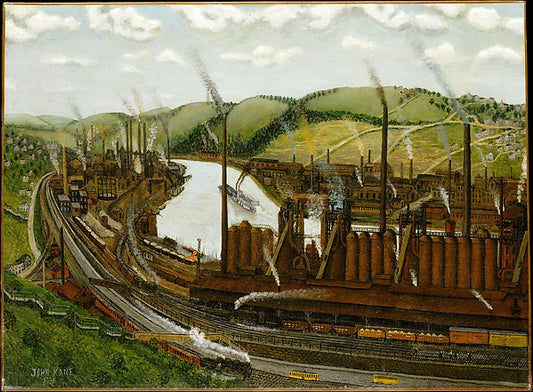 The Monongahela River Valley  Pennsylvania 1931-John Kane, 16X12"(A3) Poster