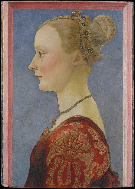 Piero del Pollaiuolo:Portrait of a Woman c1480-16x12"(A3) Poster