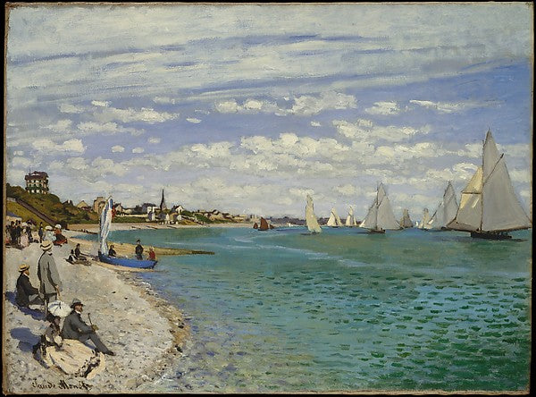 Claude Monet:Regatta at Sainte-Adresse 1867-16x12
