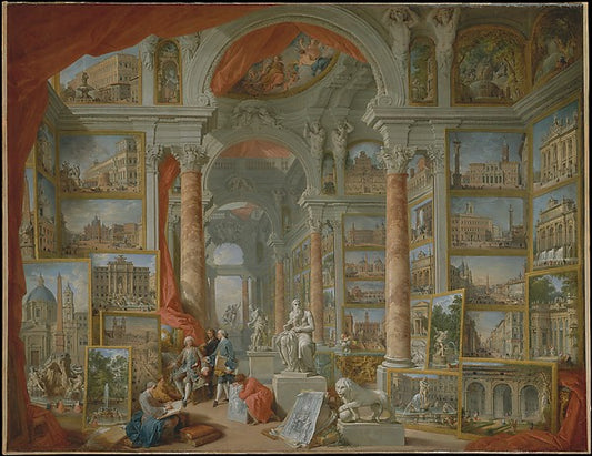 Giovanni Paolo Panini:Modern Rome 1757-16x12"(A3) Poster
