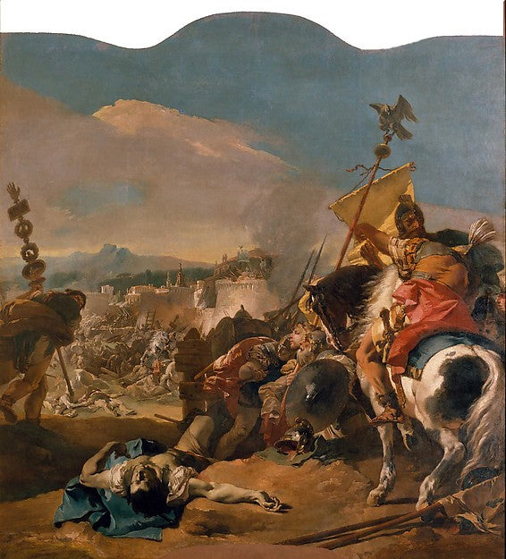 Giovanni Battista Tiepolo:The Capture of Carthage 1725–29-16x12"(A3) Poster