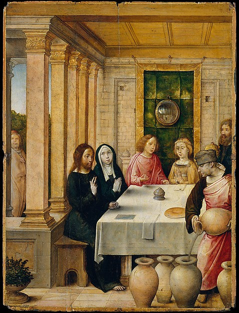 Juan de Flandes:The Marriage Feast at Cana c1500–1504-16x12"(A3) Poster