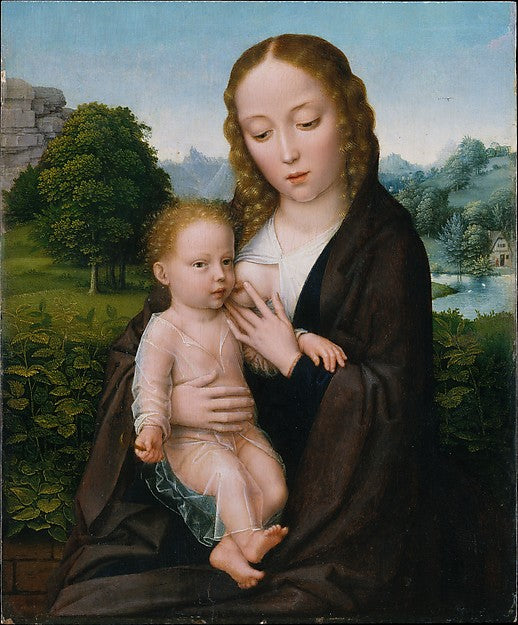 Attributed to Simon Bening 1483/84–1561 Bruges):Virgin and C-16x12"(A3) Poster