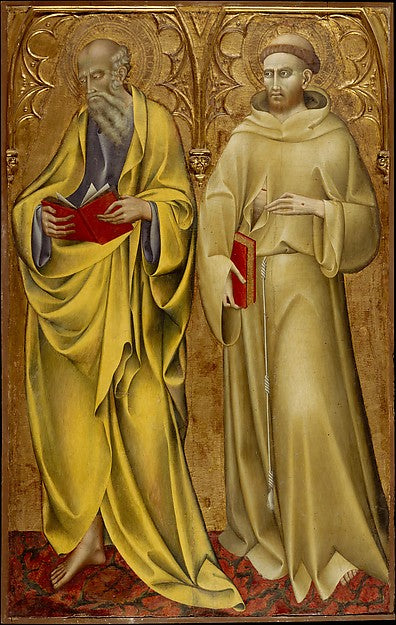 Giovanni di Paolo:Saints Matthew and Francis c1435-16x12"(A3) Poster