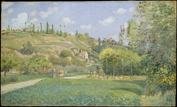 Camille Pissarro:A Cowherd at Valhermeil Auvers-sur-Oise 187-16x12"(A3) Poster