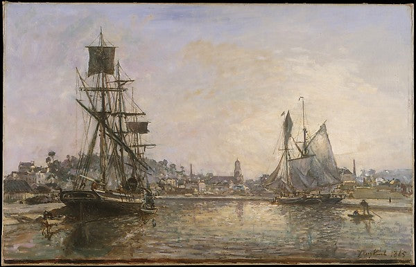 Johan Barthold Jongkind:Honfleur 1865-16x12"(A3) Poster