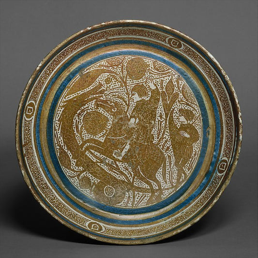 :Bowl with a Horseman Spearing a Serpent late 1300s or early-16x12"(A3) Poster