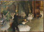 Edgar Degas:The Rehearsal of the Ballet Onstage c1874-16x12"(A3) Poster