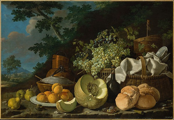 Luis Meléndez:The Afternoon Meal c1772-16x12"(A3) Poster
