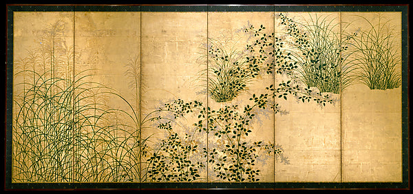 Autumn Grasses first half of the 17th cent,Japan ukiyo-e Period Image,  Poster Print Wall Art