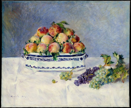 Auguste Renoir:Still Life with Peaches and Grapes 1881-16x12"(A3) Poster