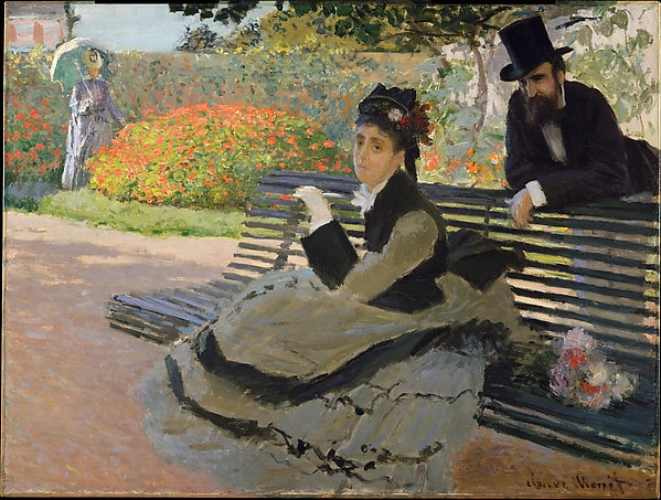 Claude Monet:Camille Monet on a Garden Bench 1873-16x12