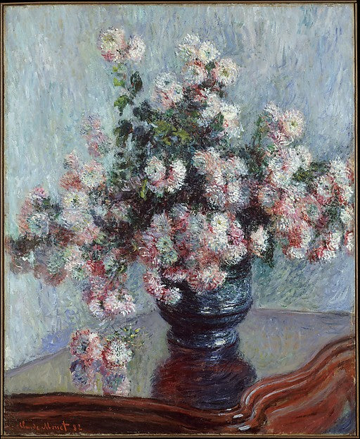 Claude Monet:Chrysanthemums 1882-16x12