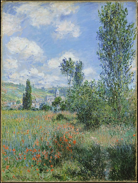 Claude Monet:View of Vétheuil 1880-16x12