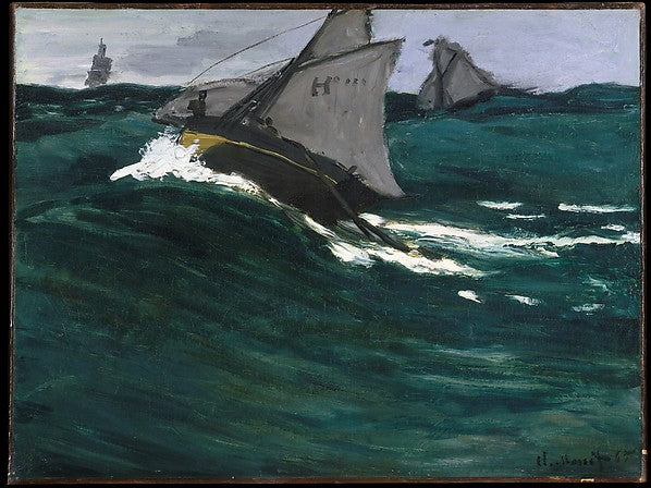 Claude Monet:The Green Wave c1866–67-16x12"(A3) Poster