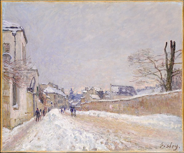Alfred Sisley:Rue Eugène Moussoir at Moret: Winter 1891-16x12"(A3) Poster