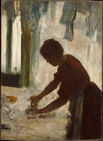 Edgar Degas:A Woman Ironing 1873-16x12"(A3) Poster