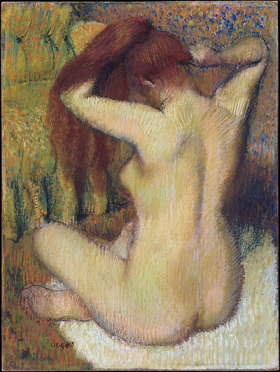 Edgar Degas:Woman Combing Her Hair c1888–90-16x12"(A3) Poster