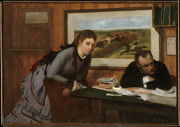 Edgar Degas:Sulking c1870-16x12