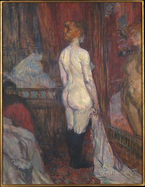 Henri de Toulouse-Lautrec:Woman before a Mirror 1897-16x12"(A3) Poster