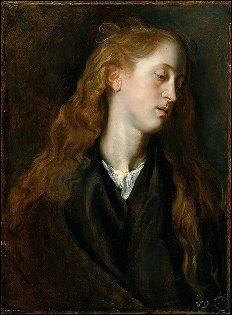 Anthony van Dyck:Study Head of a Young Woman c1618–20-16x12"(A3) Poster