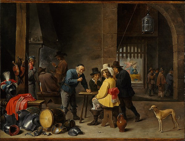 David Teniers the Younger:Guardroom with the Deliverance of -16x12"(A3) Poster